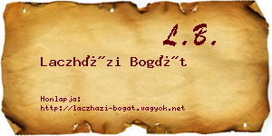 Laczházi Bogát névjegykártya